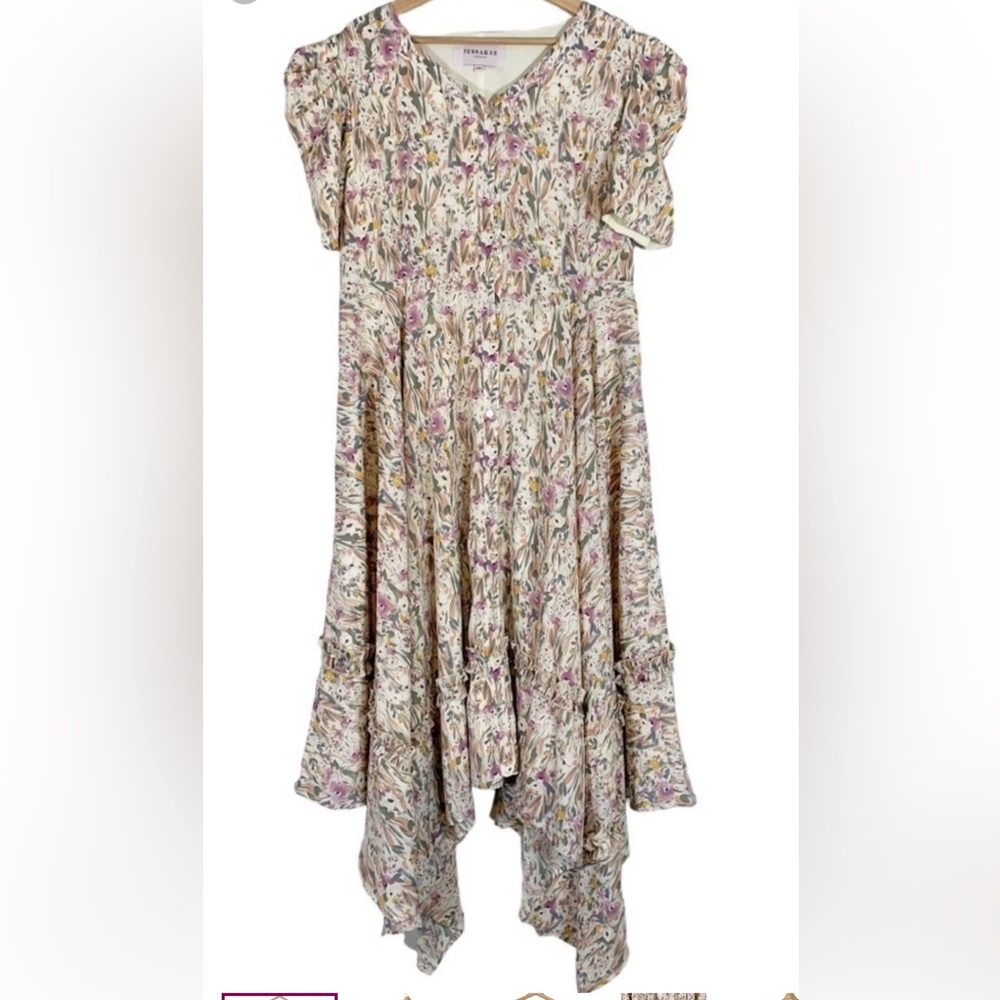 Jessakae Floral Print Midi Dress Size 2XL